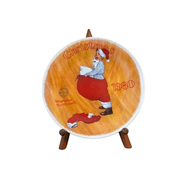 1980 Scotty Plays Santa Norman Rockwell Collector Plates - Picture 2 of 5